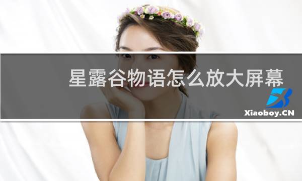 星露谷物语怎么放大屏幕