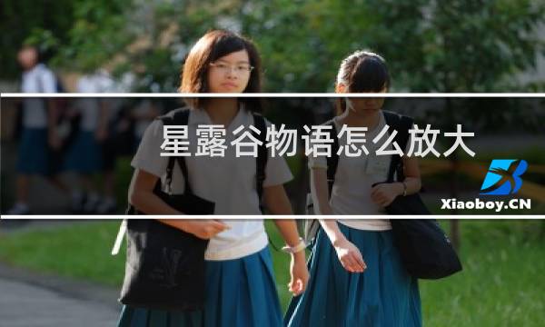 星露谷物语怎么放大