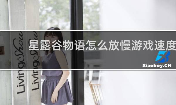 星露谷物语怎么放慢游戏速度