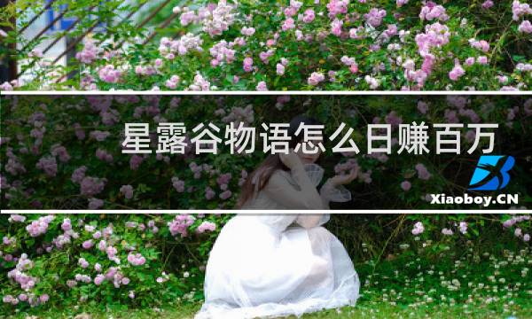 星露谷物语怎么日赚百万
