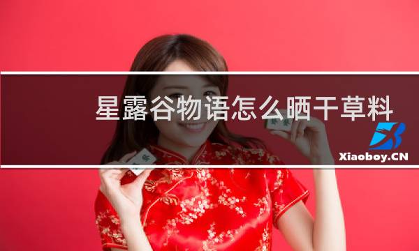 星露谷物语怎么晒干草料