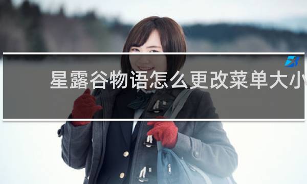 星露谷物语怎么更改菜单大小