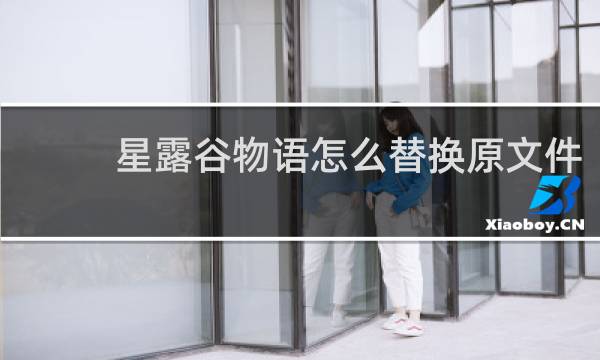 星露谷物语怎么替换原文件