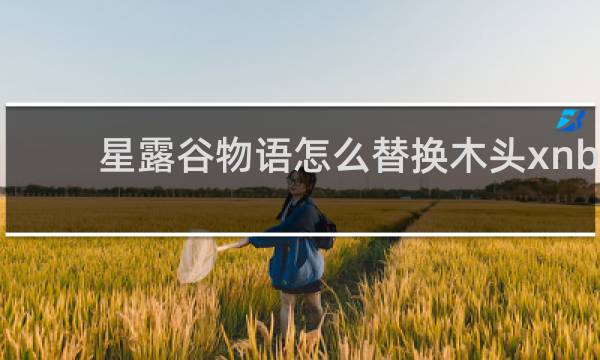 星露谷物语怎么替换木头xnb