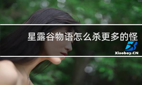 星露谷物语怎么杀更多的怪