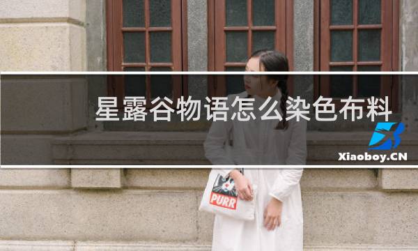 星露谷物语怎么染色布料