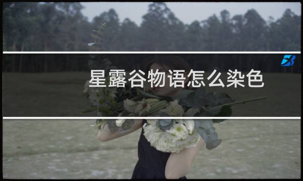 星露谷物语怎么染色