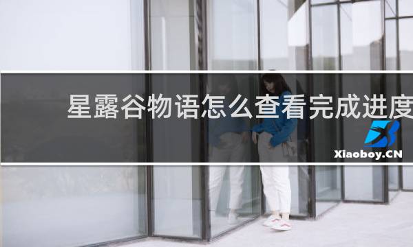 星露谷物语怎么查看完成进度