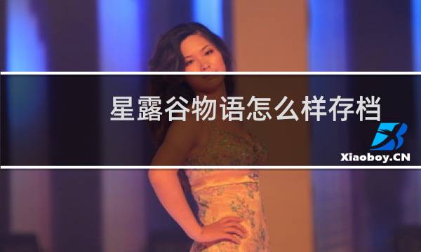 星露谷物语怎么样存档