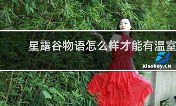 星露谷物语怎么样才能有温室