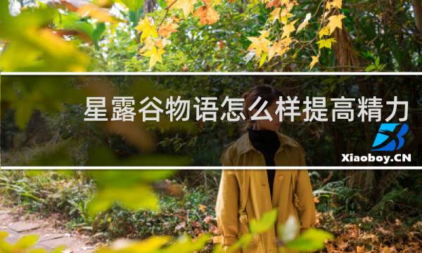 星露谷物语怎么样提高精力