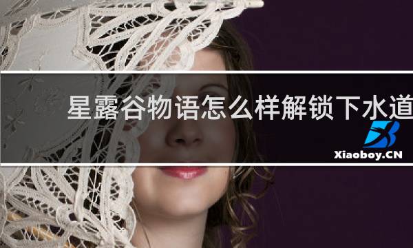 星露谷物语怎么样解锁下水道