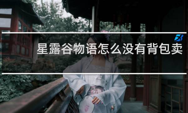 星露谷物语怎么没有背包卖