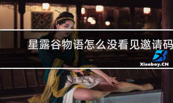 星露谷物语怎么没看见邀请码
