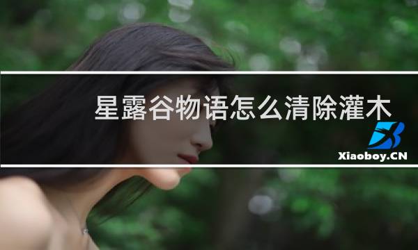 星露谷物语怎么清除灌木