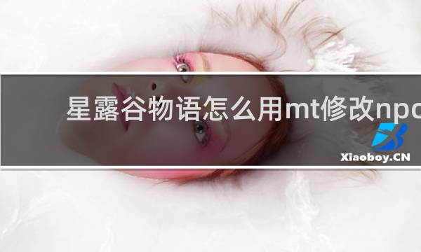 星露谷物语怎么用mt修改npc
