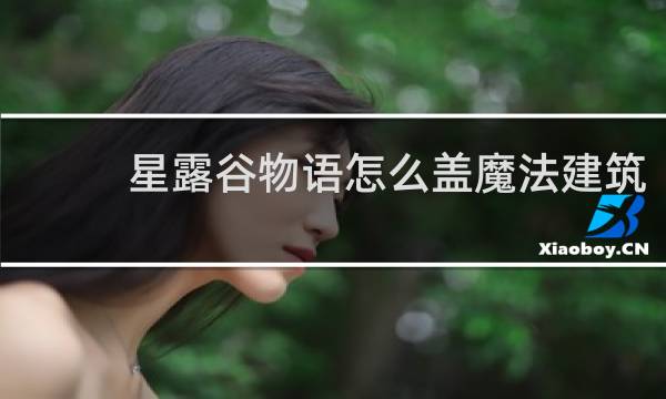 星露谷物语怎么盖魔法建筑