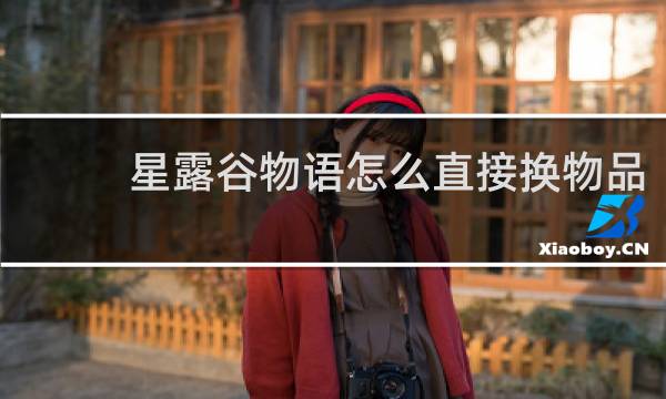 星露谷物语怎么直接换物品