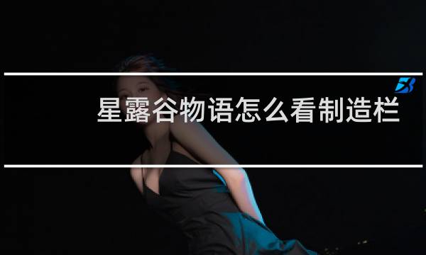 星露谷物语怎么看制造栏