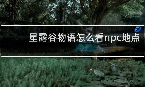 星露谷物语怎么看npc地点