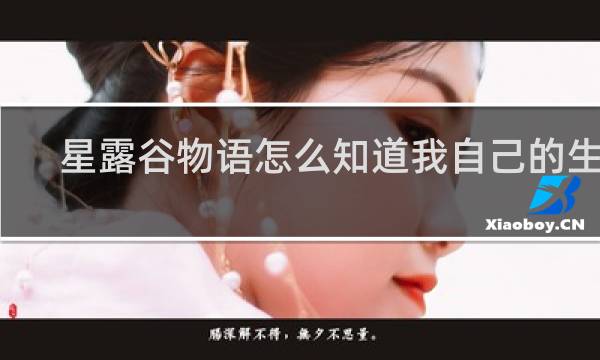 星露谷物语怎么知道我自己的生日