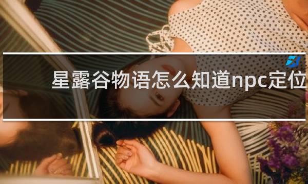 星露谷物语怎么知道npc定位