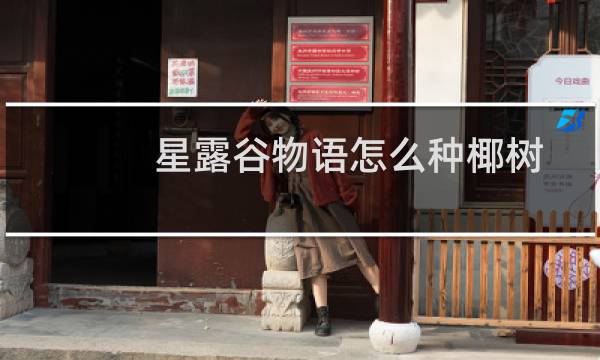 星露谷物语怎么种椰树