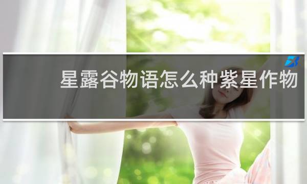 星露谷物语怎么种紫星作物