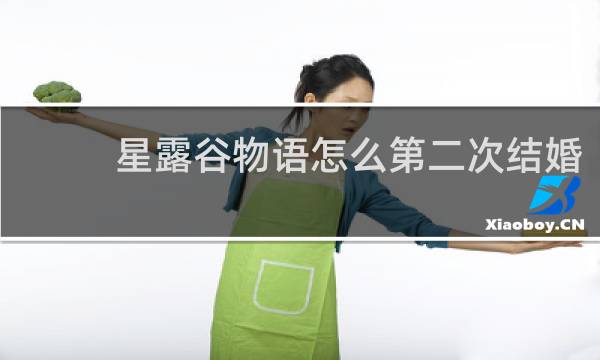 星露谷物语怎么第二次结婚