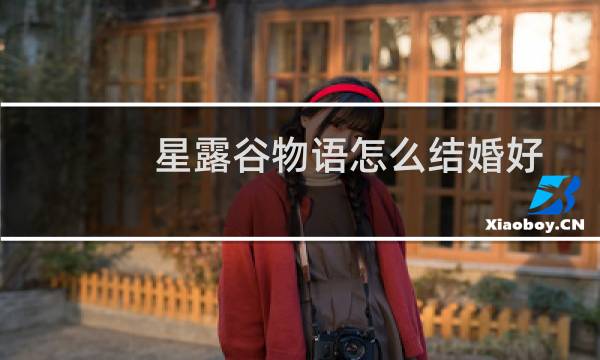 星露谷物语怎么结婚好