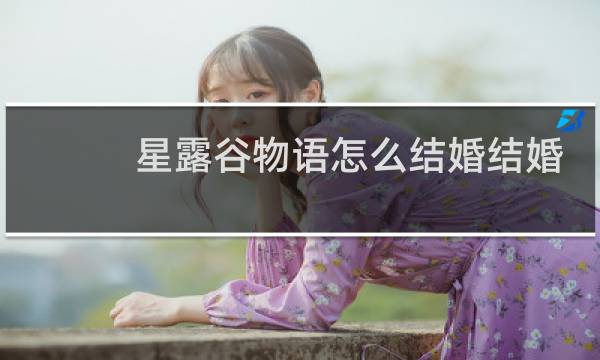 星露谷物语怎么结婚结婚
