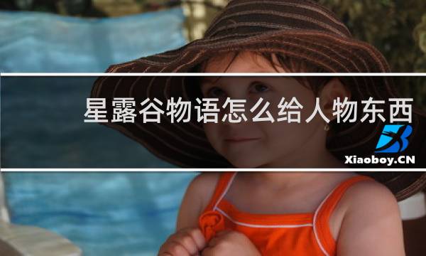 星露谷物语怎么给人物东西