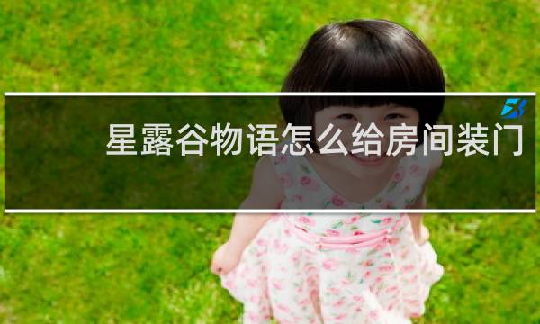 星露谷物语怎么给房间装门