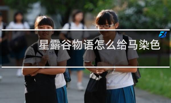星露谷物语怎么给马染色