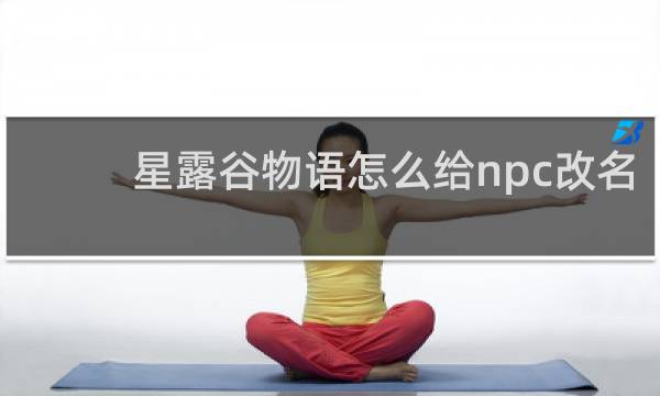 星露谷物语怎么给npc改名