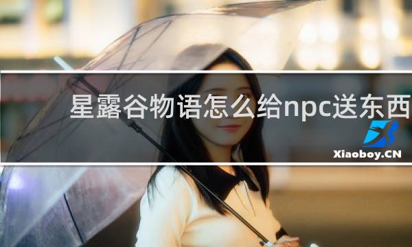 星露谷物语怎么给npc送东西