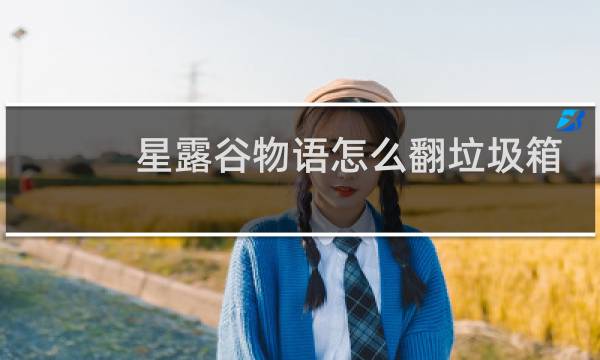 星露谷物语怎么翻垃圾箱