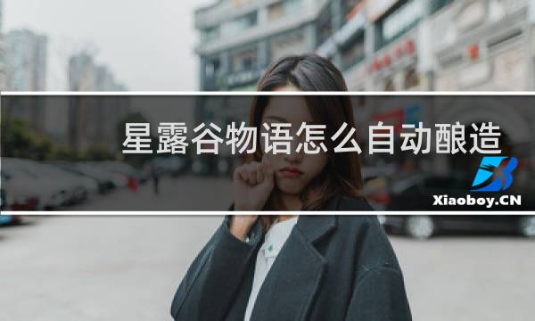 星露谷物语怎么自动酿造