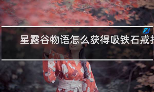 星露谷物语怎么获得吸铁石戒指