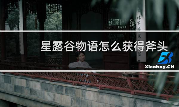 星露谷物语怎么获得斧头