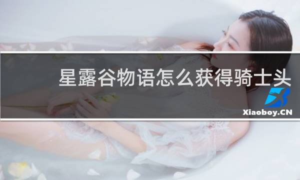 星露谷物语怎么获得骑士头