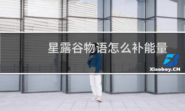 星露谷物语怎么补能量