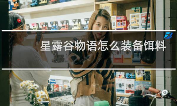 星露谷物语怎么装备饵料