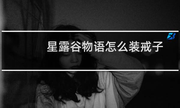 星露谷物语怎么装戒子