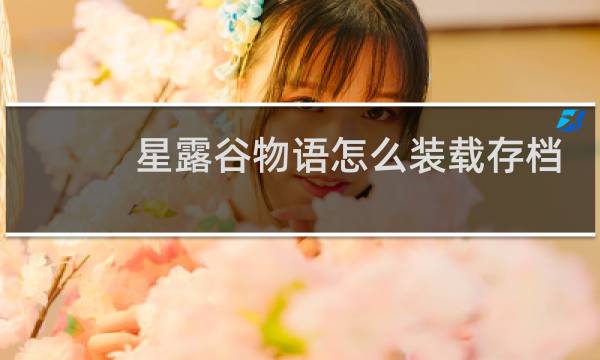 星露谷物语怎么装载存档
