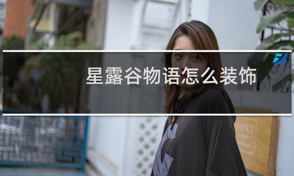 星露谷物语怎么装饰