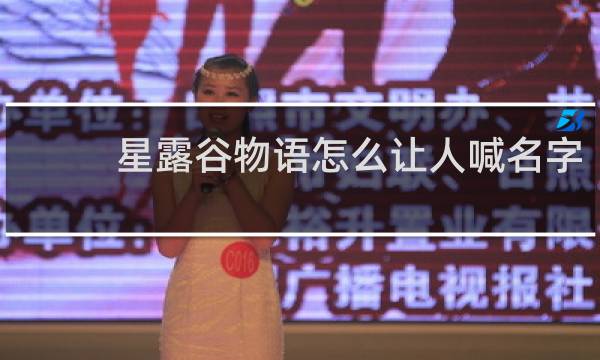 星露谷物语怎么让人喊名字