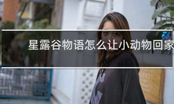 星露谷物语怎么让小动物回家