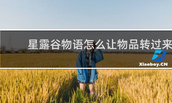 星露谷物语怎么让物品转过来