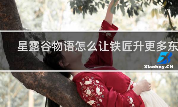 星露谷物语怎么让铁匠升更多东西
